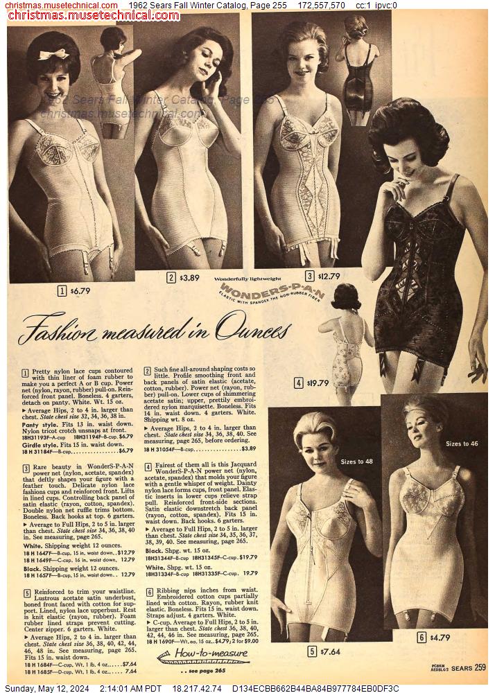 1962 Sears Fall Winter Catalog, Page 255
