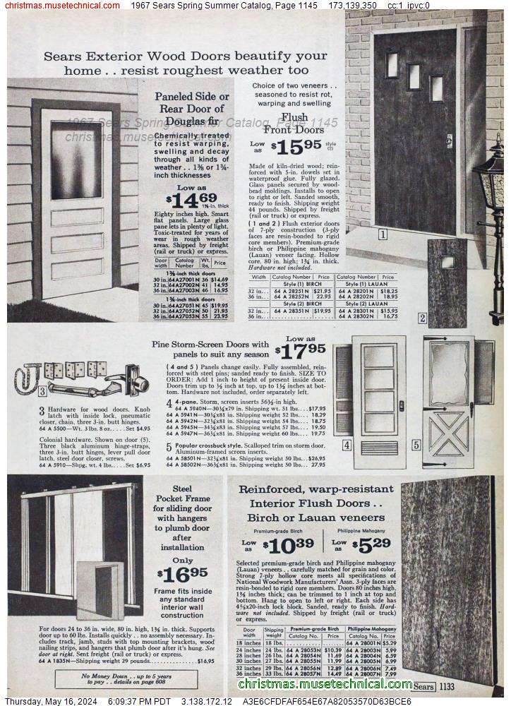 1967 Sears Spring Summer Catalog, Page 1145