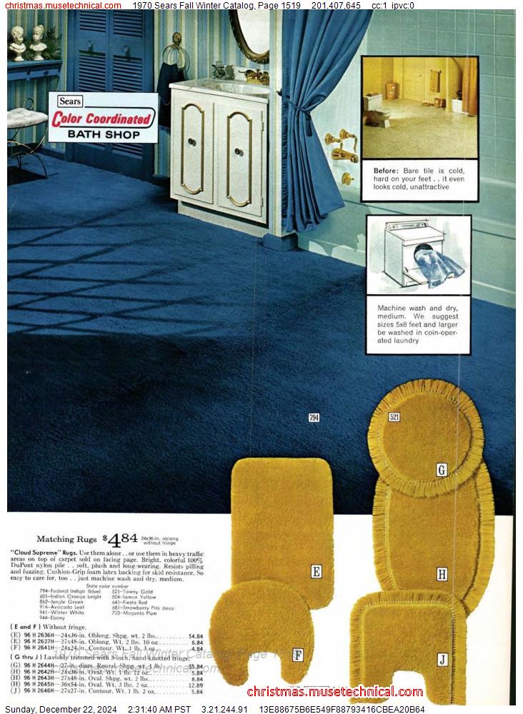 1970 Sears Fall Winter Catalog, Page 1519