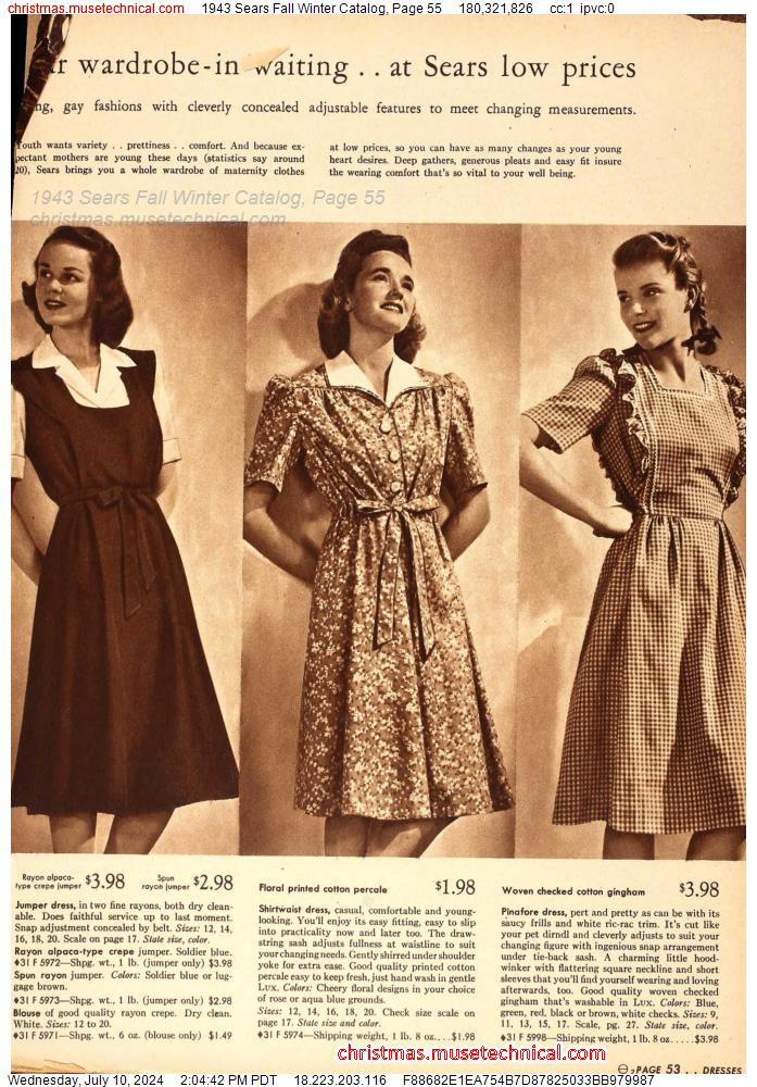 1943 Sears Fall Winter Catalog, Page 55