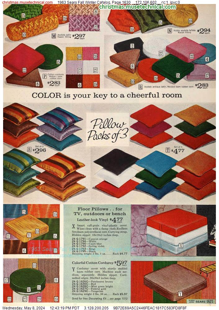 1963 Sears Fall Winter Catalog, Page 1630