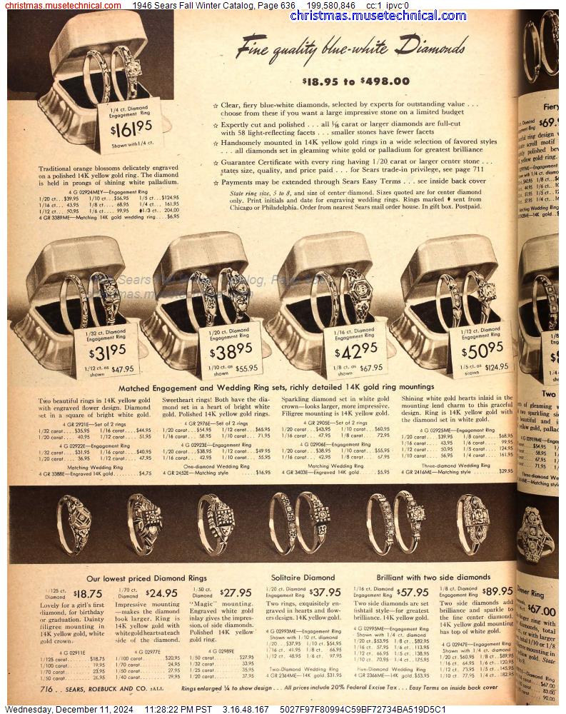 1946 Sears Fall Winter Catalog, Page 636