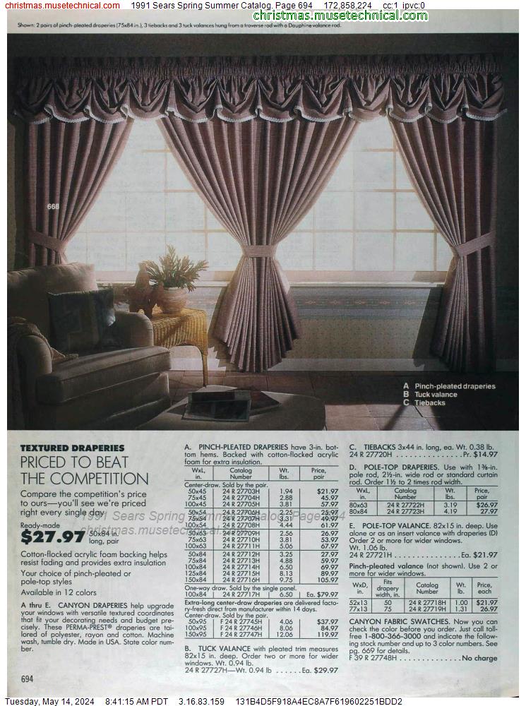 1991 Sears Spring Summer Catalog, Page 694
