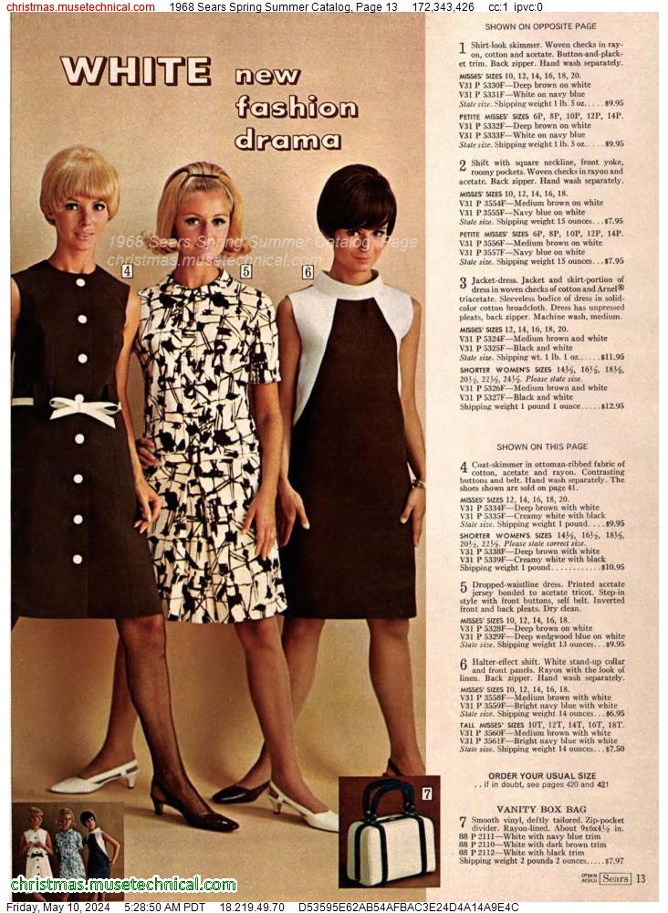 1968 Sears Spring Summer Catalog, Page 13