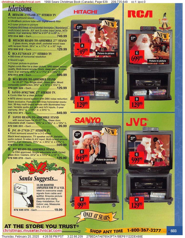 1998 Sears Christmas Book (Canada), Page 639