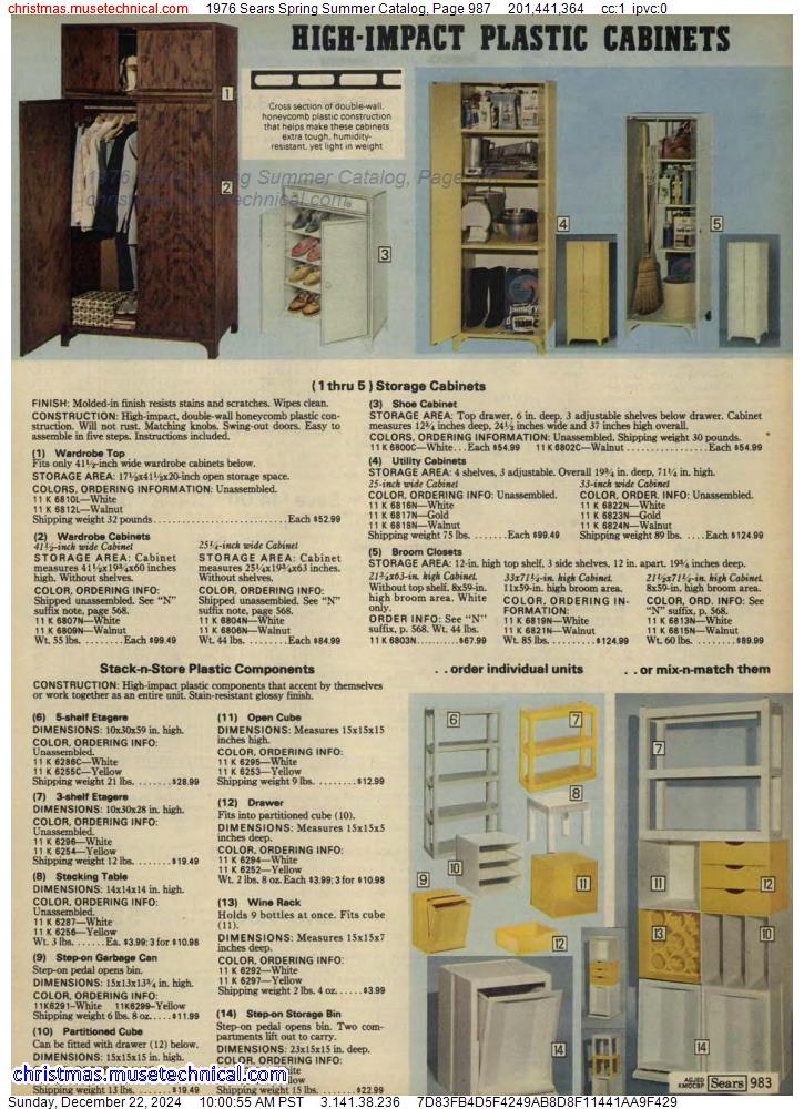 1976 Sears Spring Summer Catalog, Page 987