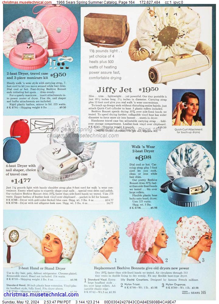 1966 Sears Spring Summer Catalog, Page 164
