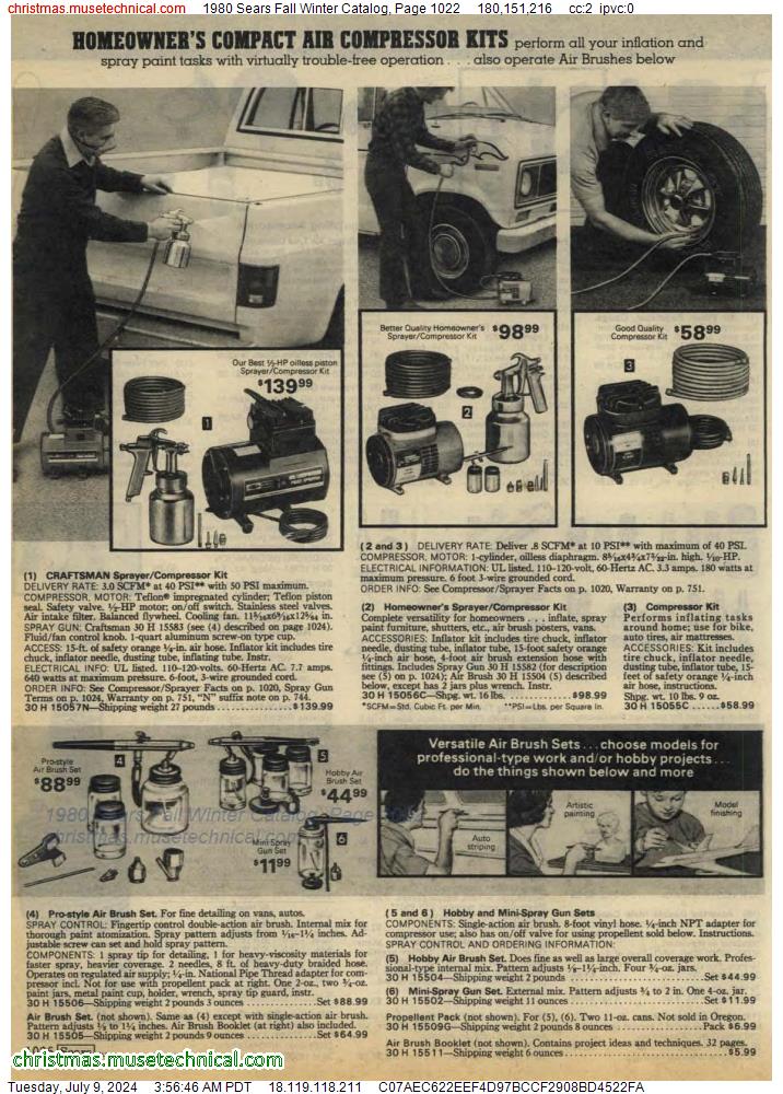 1980 Sears Fall Winter Catalog, Page 1022
