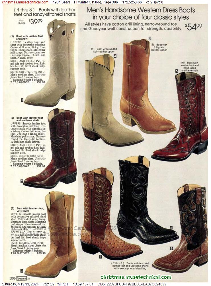 1981 Sears Fall Winter Catalog, Page 306