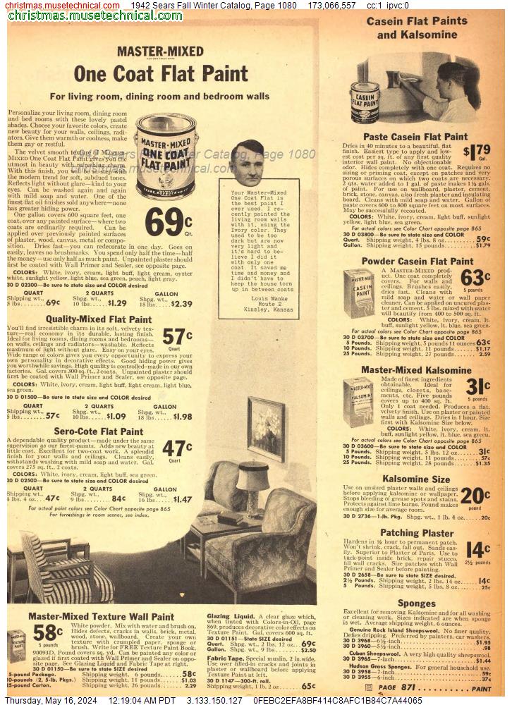 1942 Sears Fall Winter Catalog, Page 1080