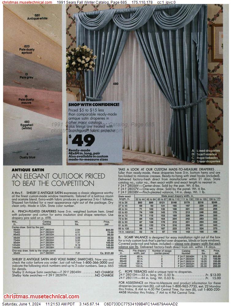 1991 Sears Fall Winter Catalog, Page 685