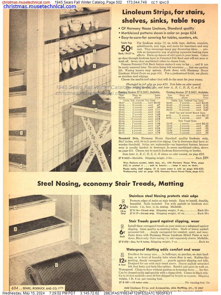 1945 Sears Fall Winter Catalog, Page 502