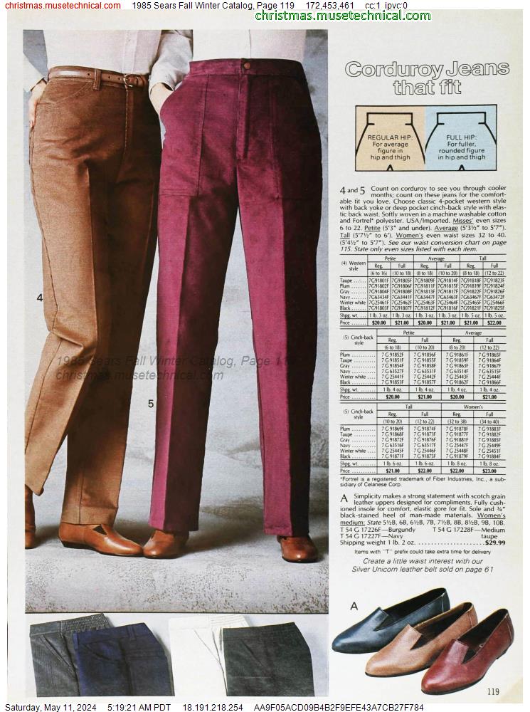 1985 Sears Fall Winter Catalog, Page 119