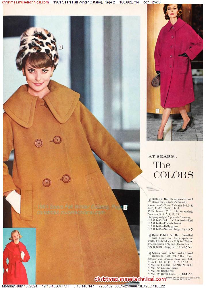 1961 Sears Fall Winter Catalog, Page 2