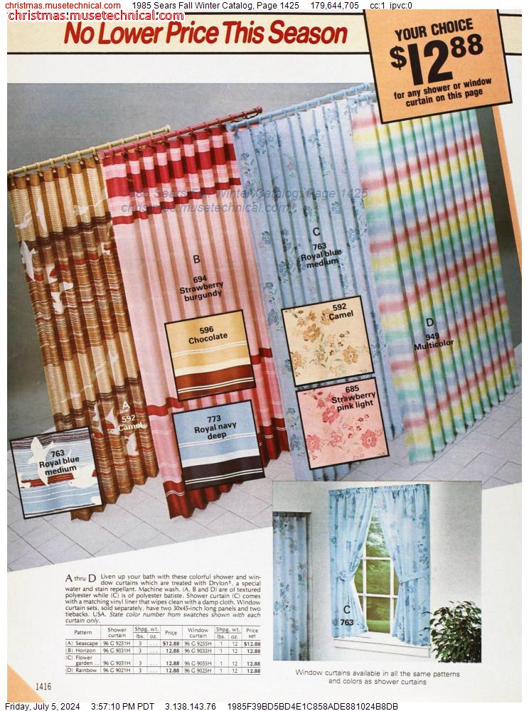 1985 Sears Fall Winter Catalog, Page 1425