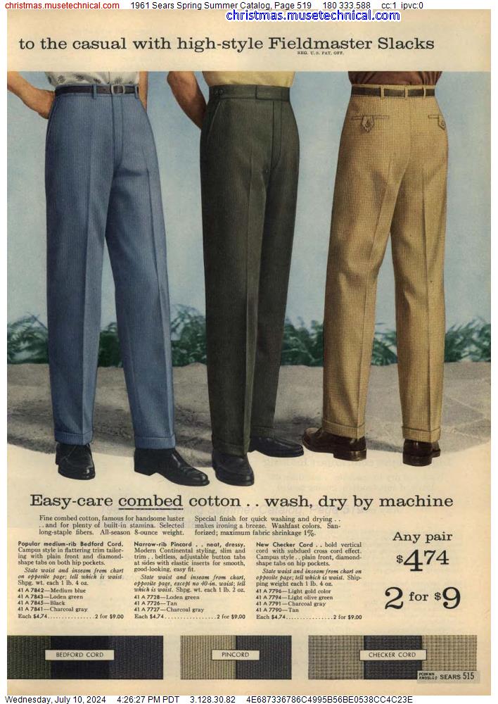 1961 Sears Spring Summer Catalog, Page 519