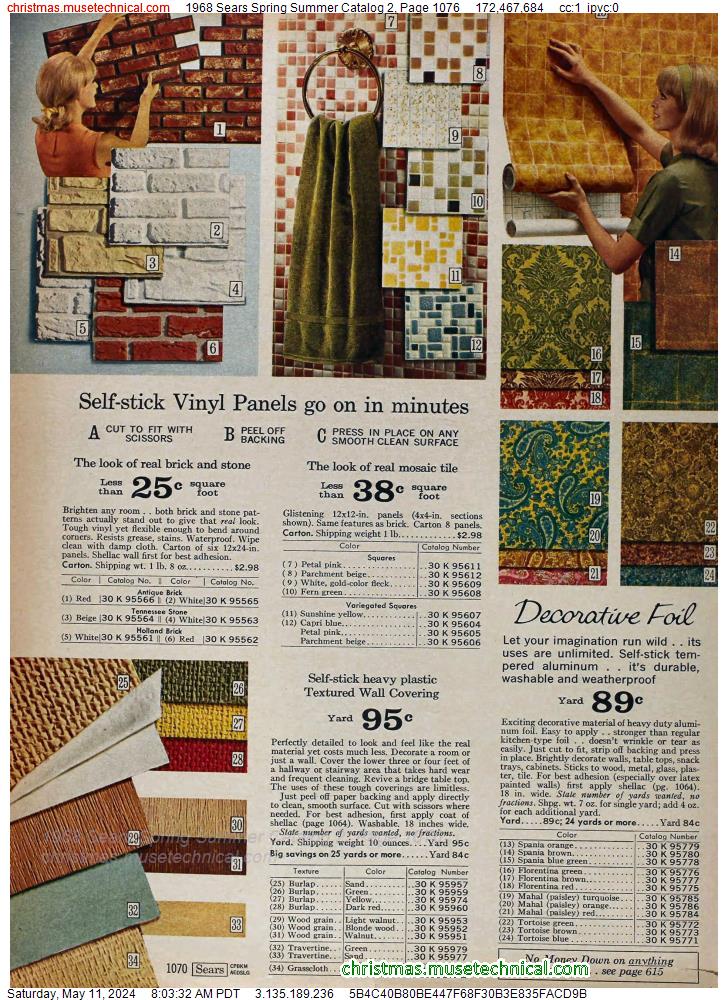 1968 Sears Spring Summer Catalog 2, Page 1076