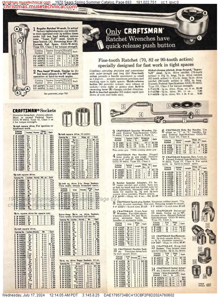 1970 Sears Spring Summer Catalog, Page 693