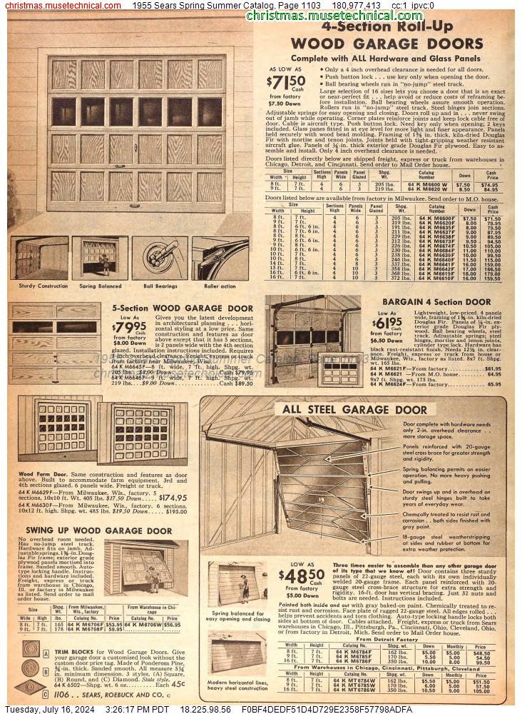 1955 Sears Spring Summer Catalog, Page 1103