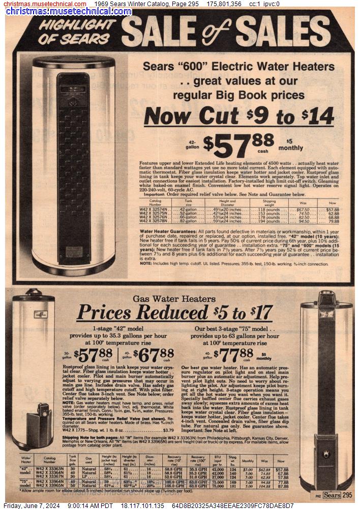 1969 Sears Winter Catalog, Page 295