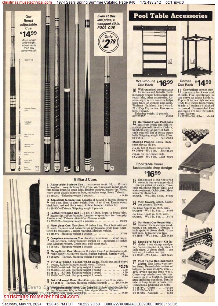 1974 Sears Spring Summer Catalog, Page 940