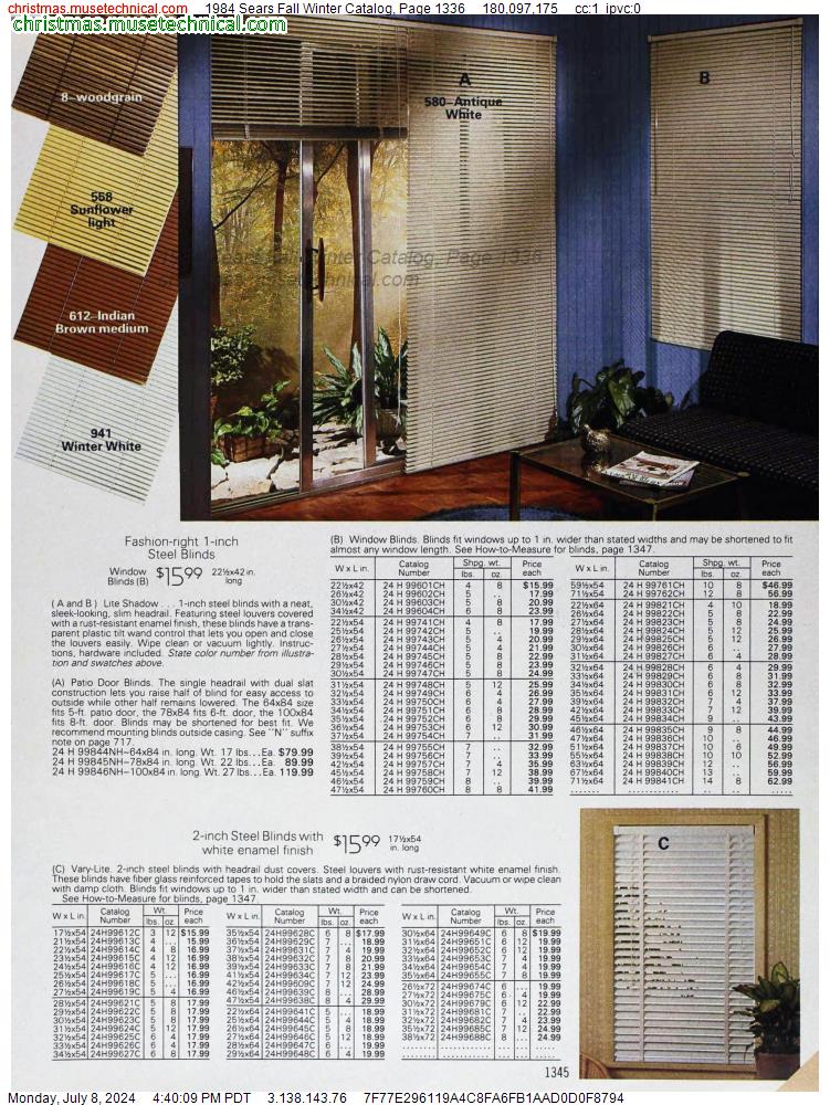 1984 Sears Fall Winter Catalog, Page 1336