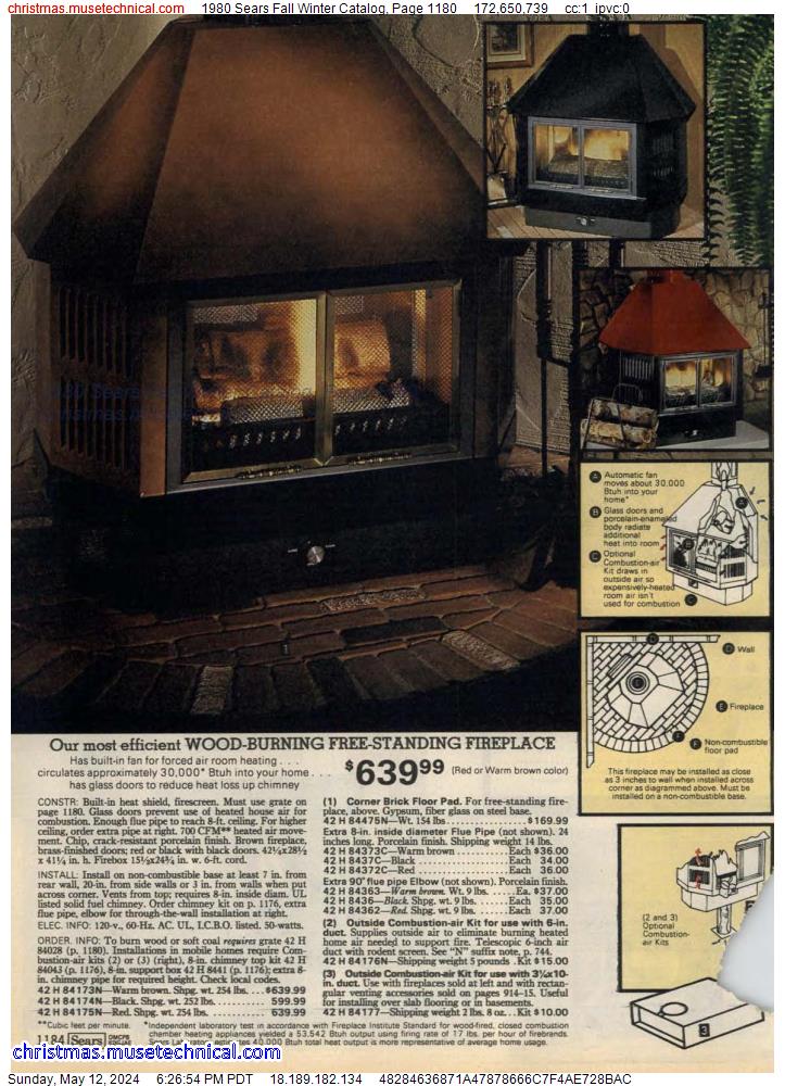 1980 Sears Fall Winter Catalog, Page 1180