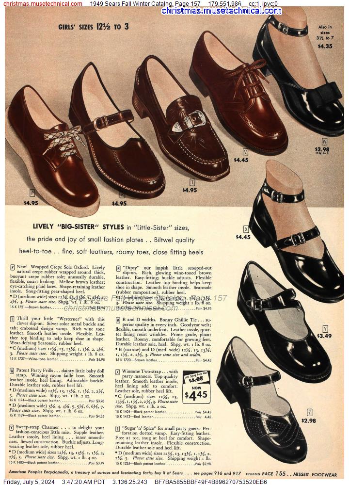 1949 Sears Fall Winter Catalog, Page 157
