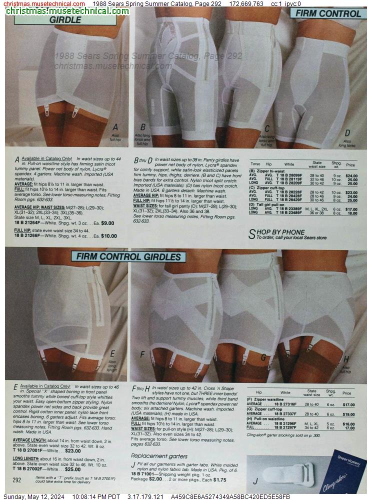 1988 Sears Spring Summer Catalog, Page 292