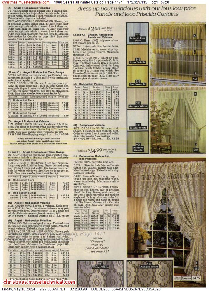 1980 Sears Fall Winter Catalog, Page 1471