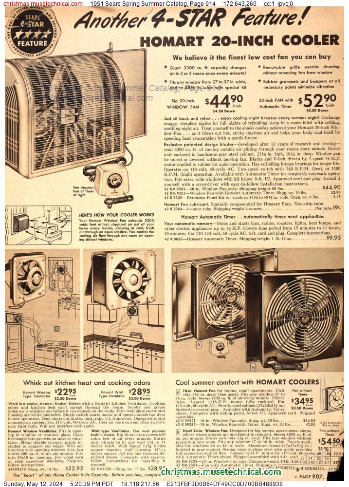 1951 Sears Spring Summer Catalog, Page 914