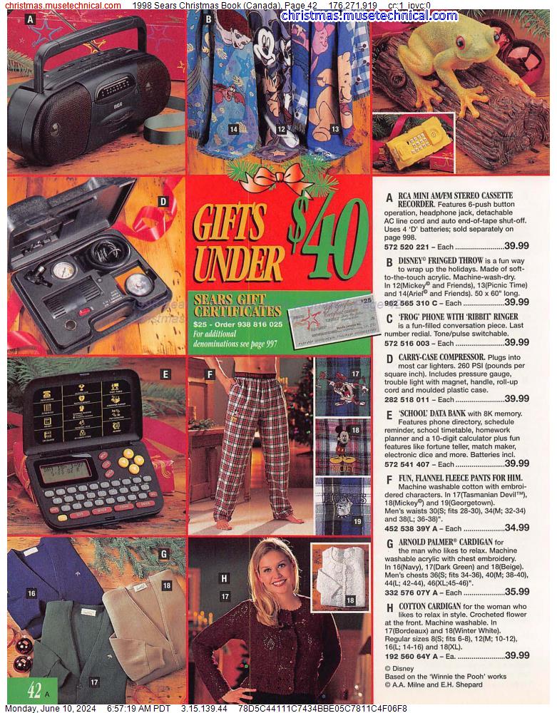 1998 Sears Christmas Book (Canada), Page 42