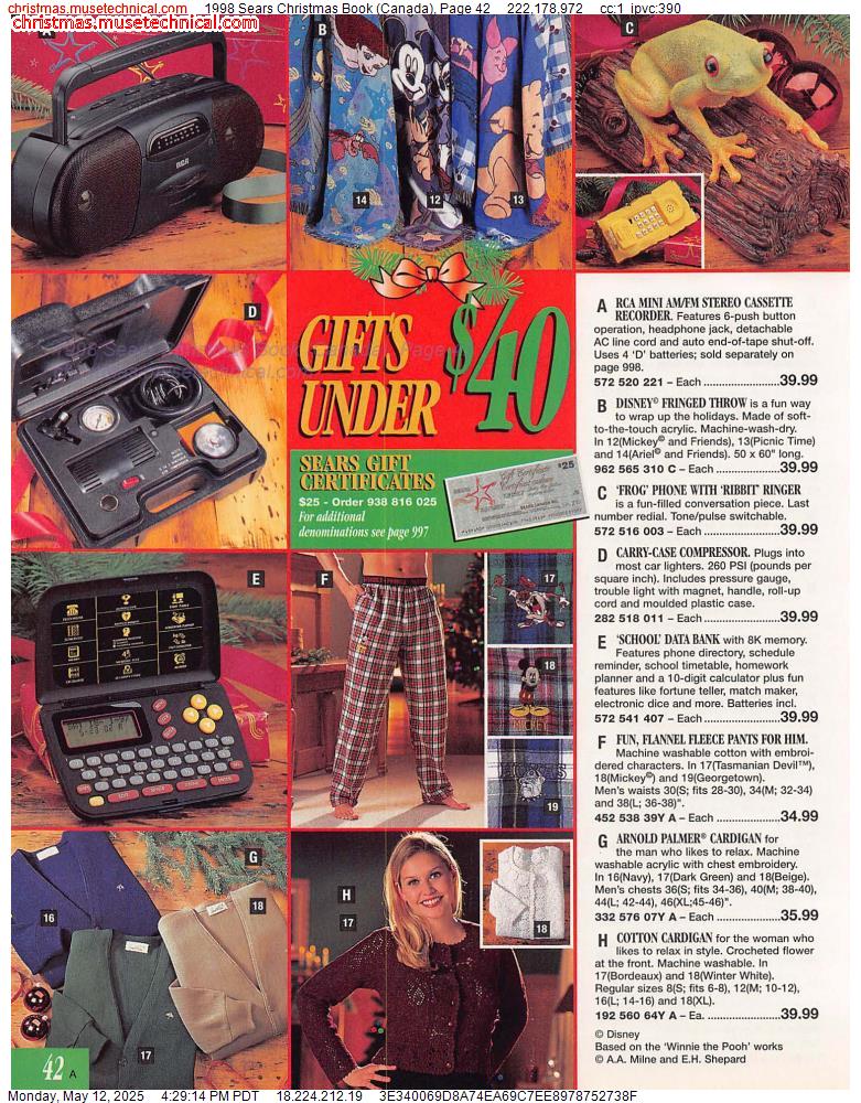 1998 Sears Christmas Book (Canada), Page 42