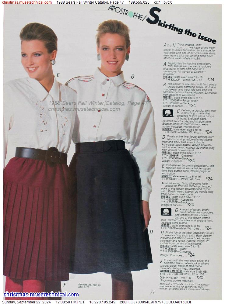 1988 Sears Fall Winter Catalog, Page 47 - Catalogs & Wishbooks