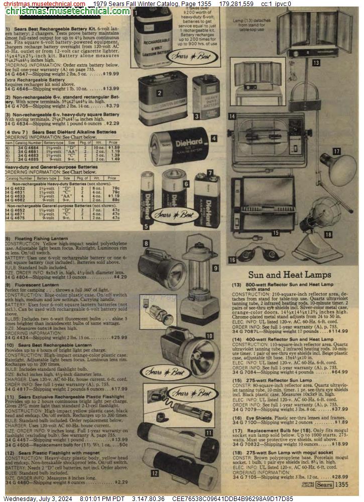 1979 Sears Fall Winter Catalog, Page 1355