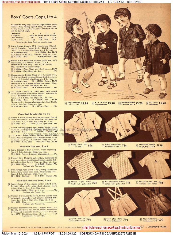1944 Sears Spring Summer Catalog, Page 251