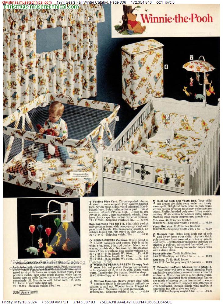 1974 Sears Fall Winter Catalog, Page 336