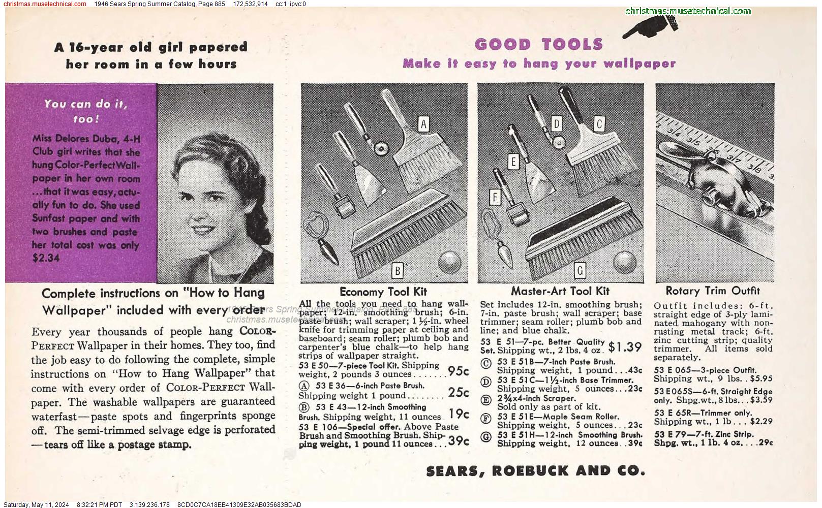 1946 Sears Spring Summer Catalog, Page 885