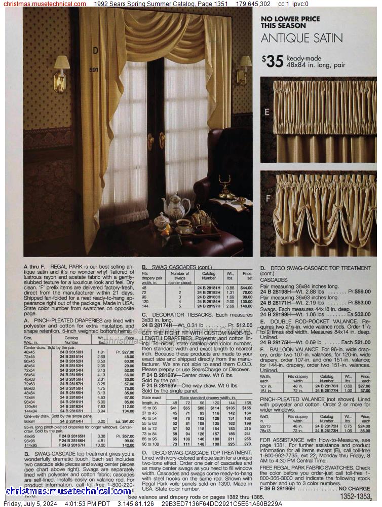 1992 Sears Spring Summer Catalog, Page 1351