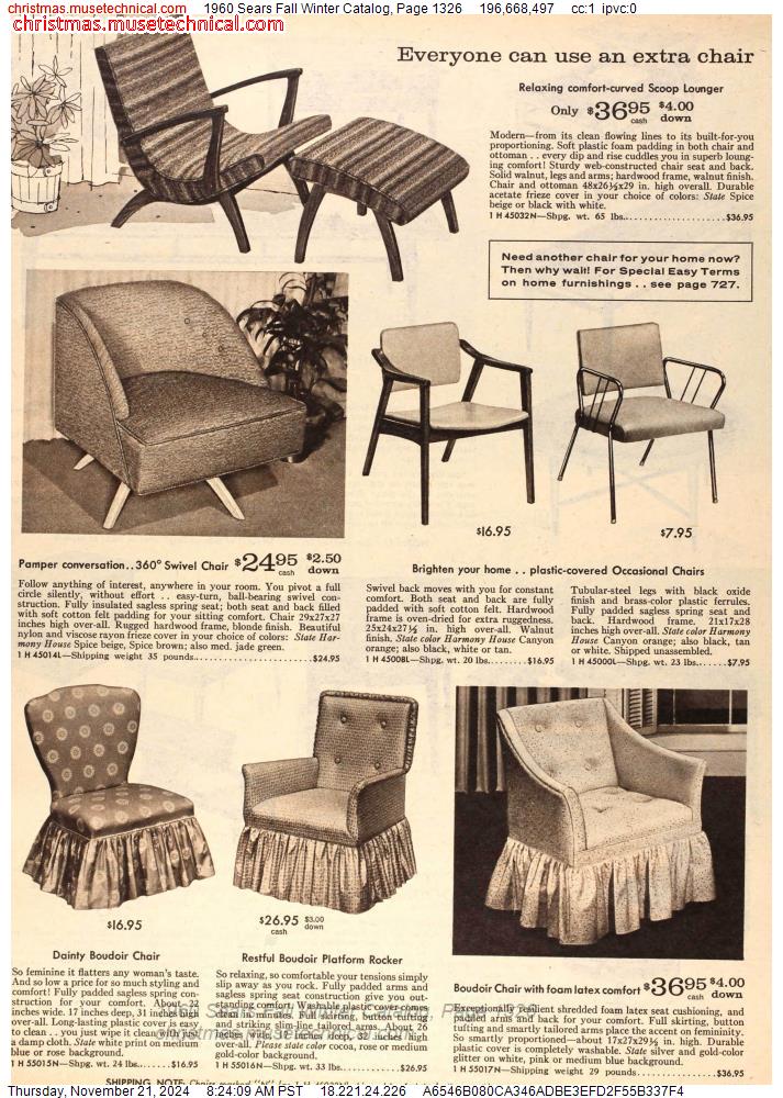 1960 Sears Fall Winter Catalog, Page 1326