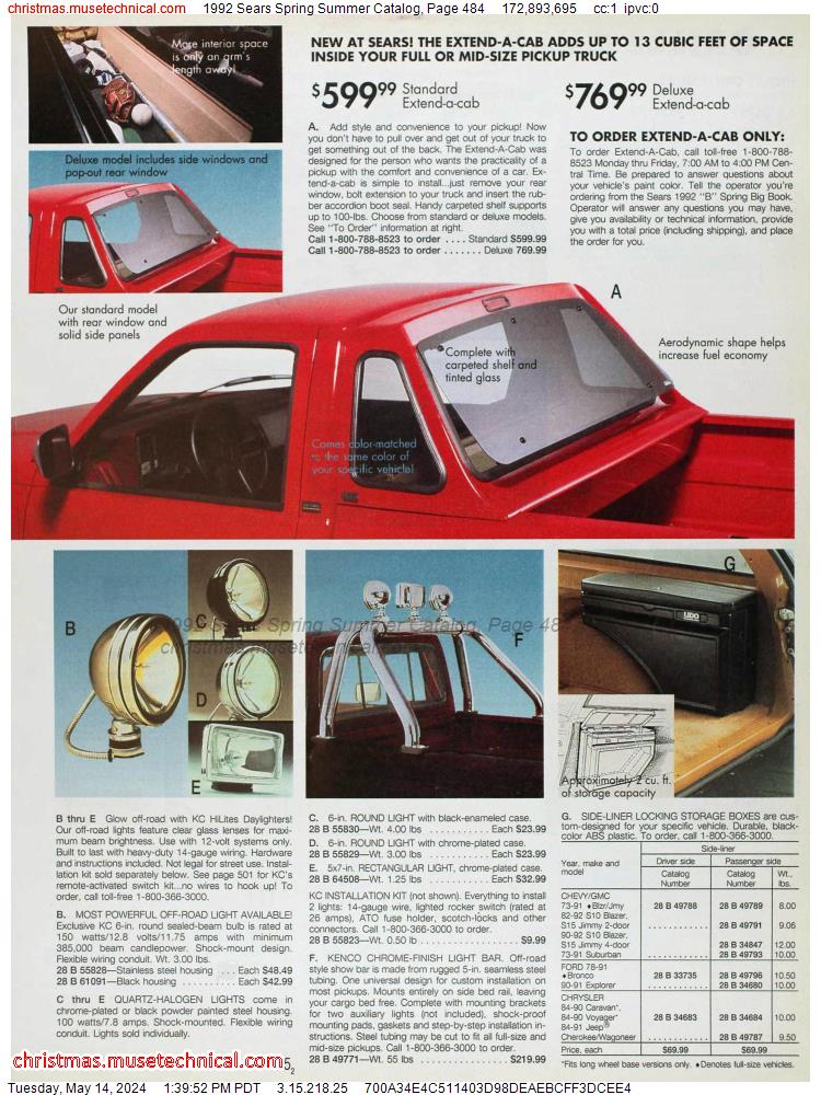 1992 Sears Spring Summer Catalog, Page 484