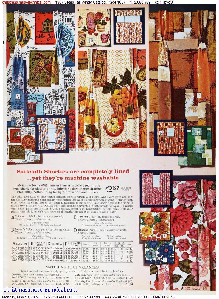 1967 Sears Fall Winter Catalog, Page 1657