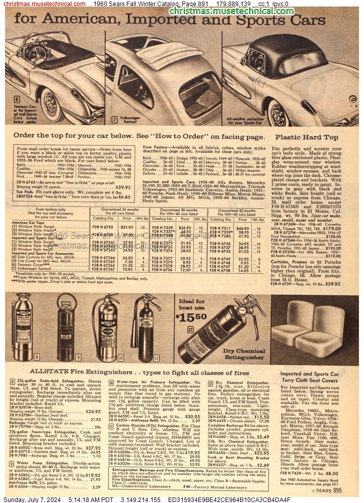 1960 Sears Fall Winter Catalog, Page 891
