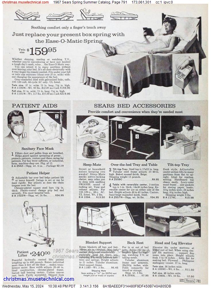 1967 Sears Spring Summer Catalog, Page 791