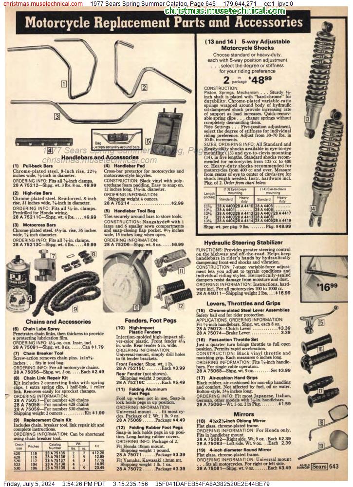 1977 Sears Spring Summer Catalog, Page 645