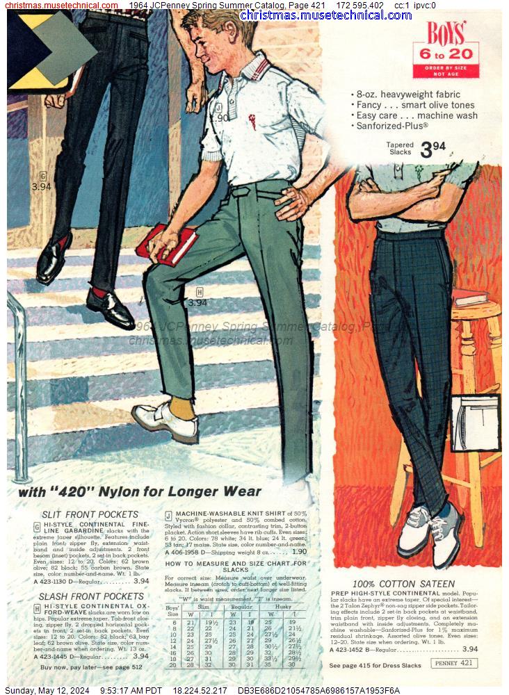 1964 JCPenney Spring Summer Catalog, Page 421