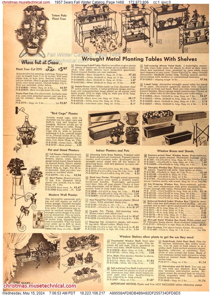 1957 Sears Fall Winter Catalog, Page 1468