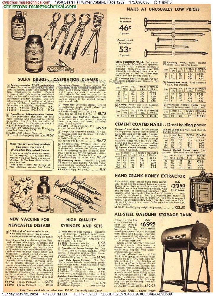 1950 Sears Fall Winter Catalog, Page 1282