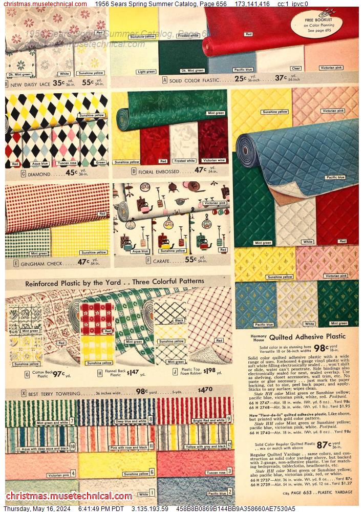 1956 Sears Spring Summer Catalog, Page 656