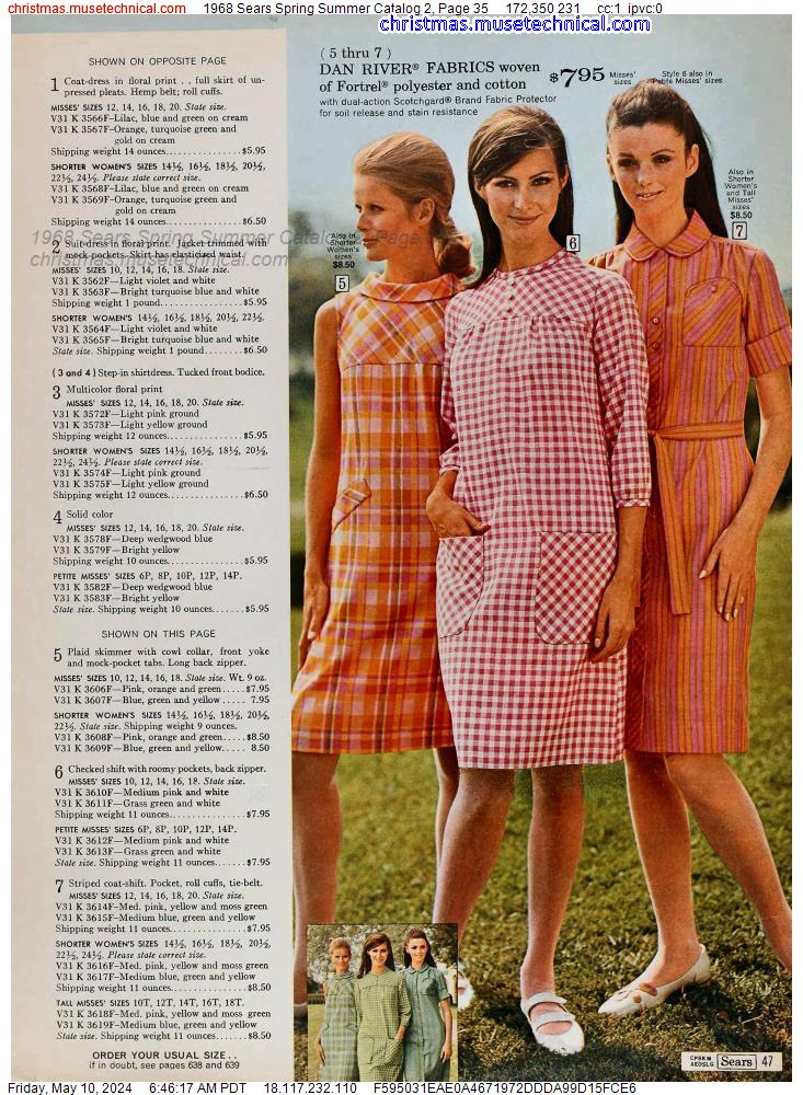 1968 Sears Spring Summer Catalog 2, Page 35 - Catalogs & Wishbooks